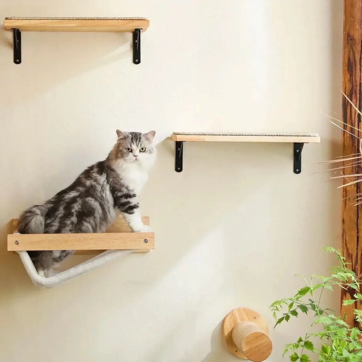 Rascador para gatos montado en pared de Qlfyuu