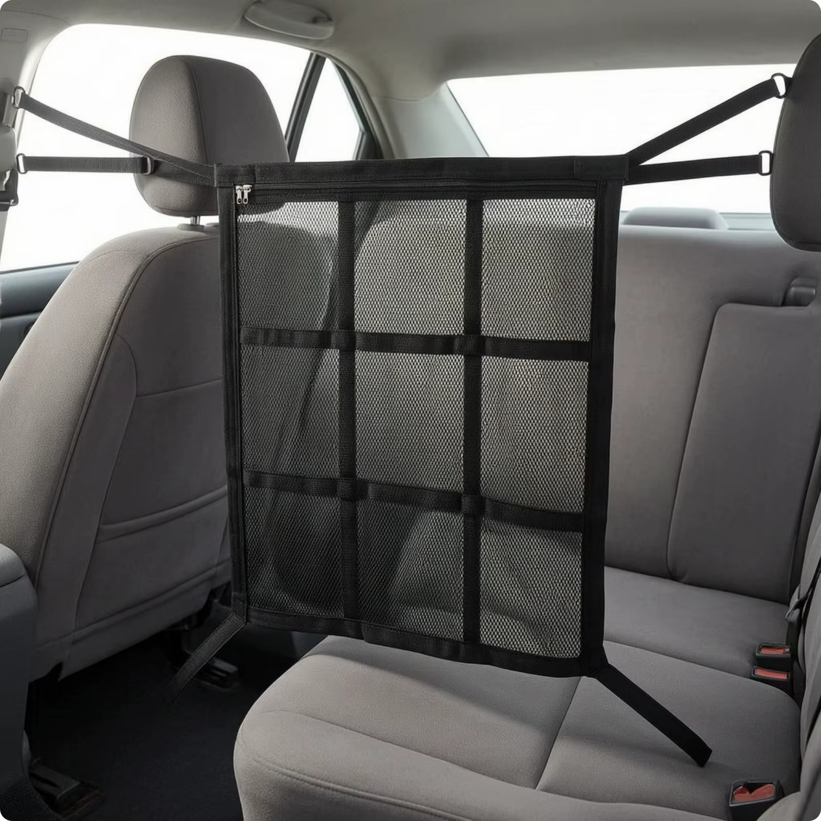 Barrera ajustable para perros y gatos – Puerta antiescape para coche, escaleras y puertas