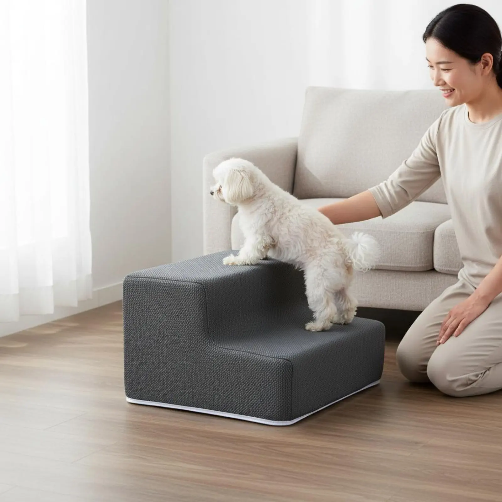 Escalera Plegable para Perros y Gatos – Rampa Antideslizante para Sofá