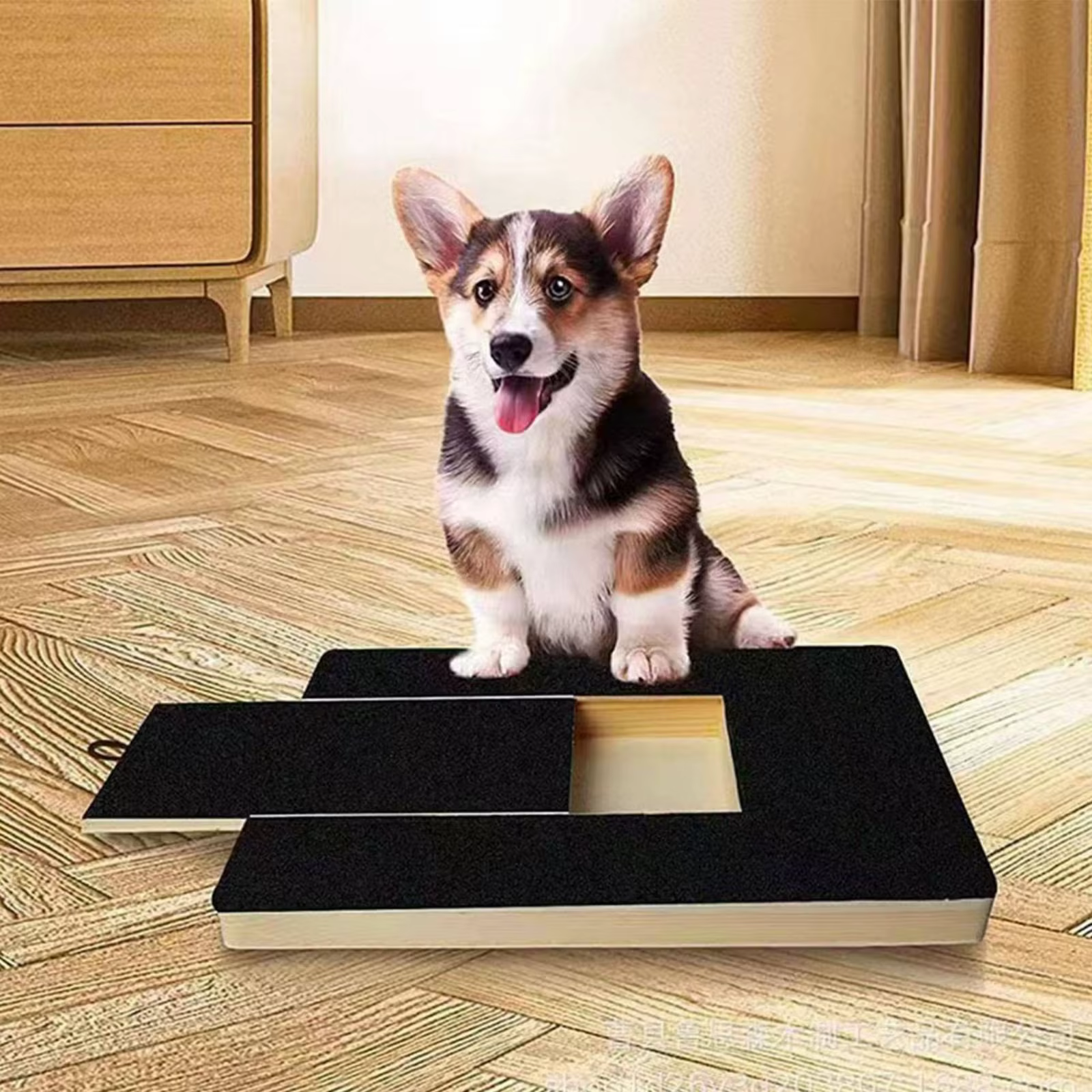 Tabla rascadora de madera para gatos con lima de uñas integrada - imagen 5