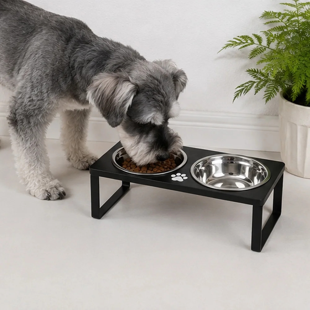 Comedero Elevado para Gatos y Perros Pequeños – Doble Acero Inoxidable - imagen 3