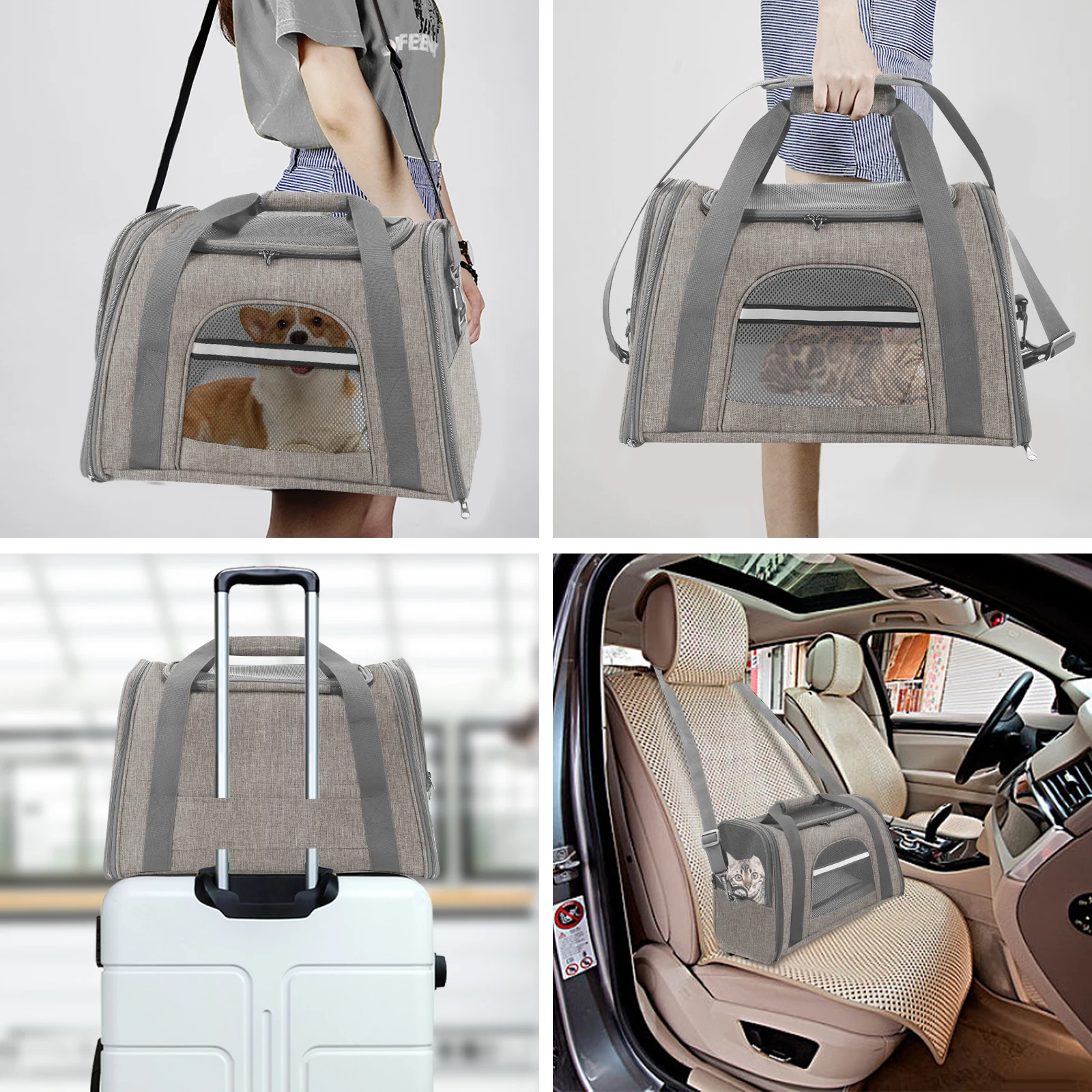 Bolsa de transporte plegable para gatos y perros - imagen 5