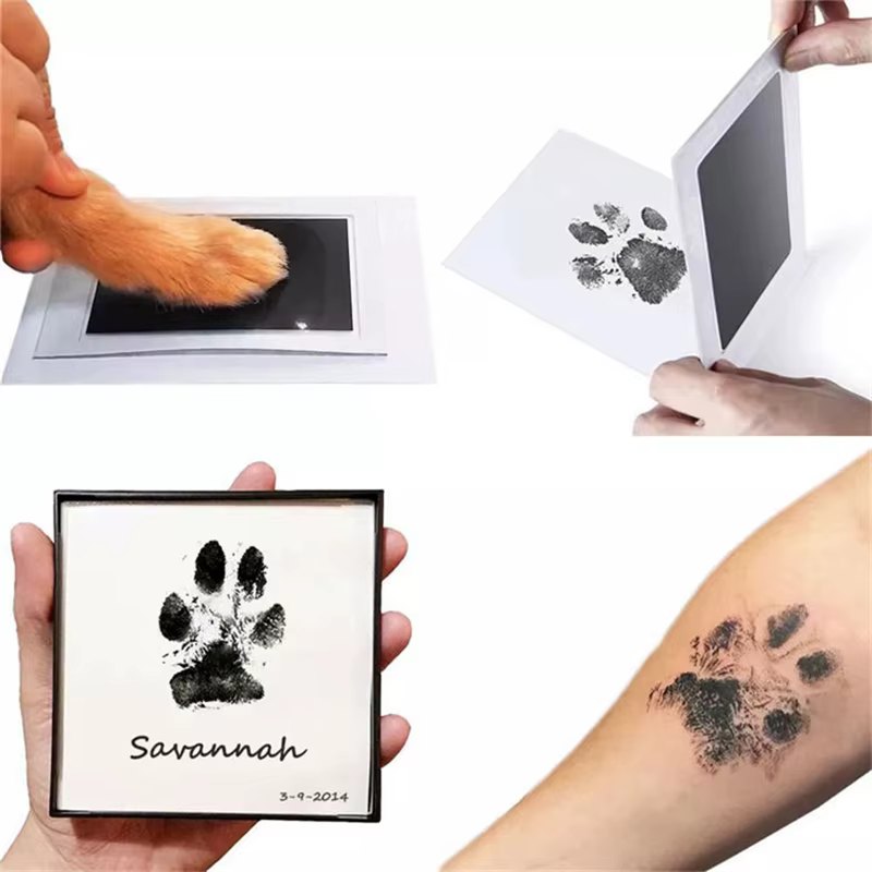 Almohadillas tinta no tóxica para huellas de mascotas: gato y perro - imagen 3