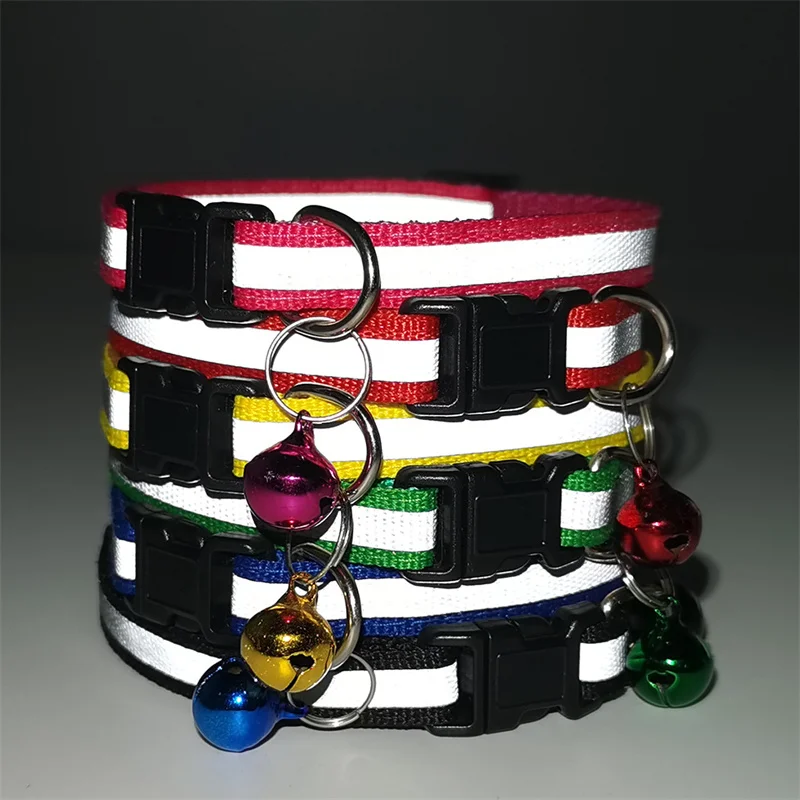 Collar gato personalizado con campana reflectante