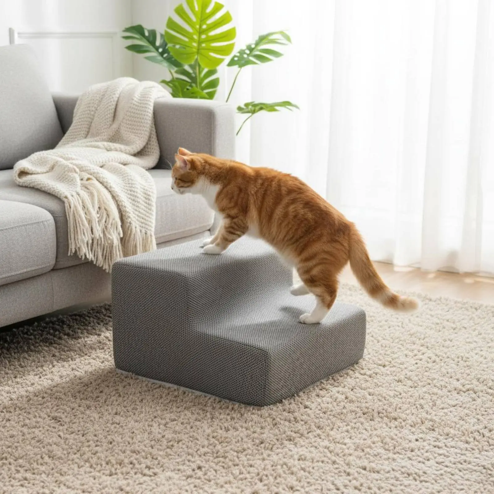 Escalera Plegable para Perros y Gatos – Rampa Antideslizante para Sofá - imagen 5