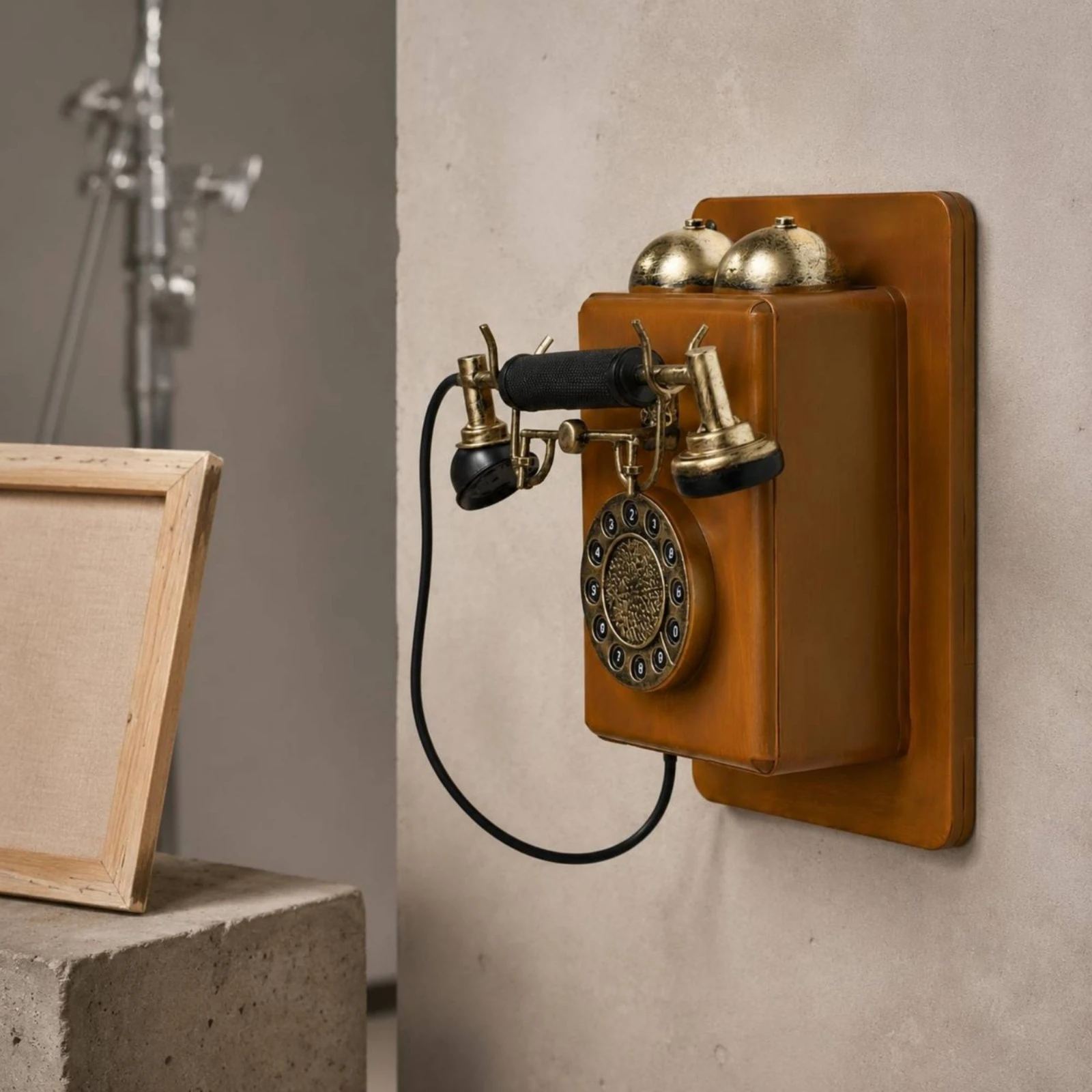 Teléfono Vintage de Pared – Adorno Decorativo