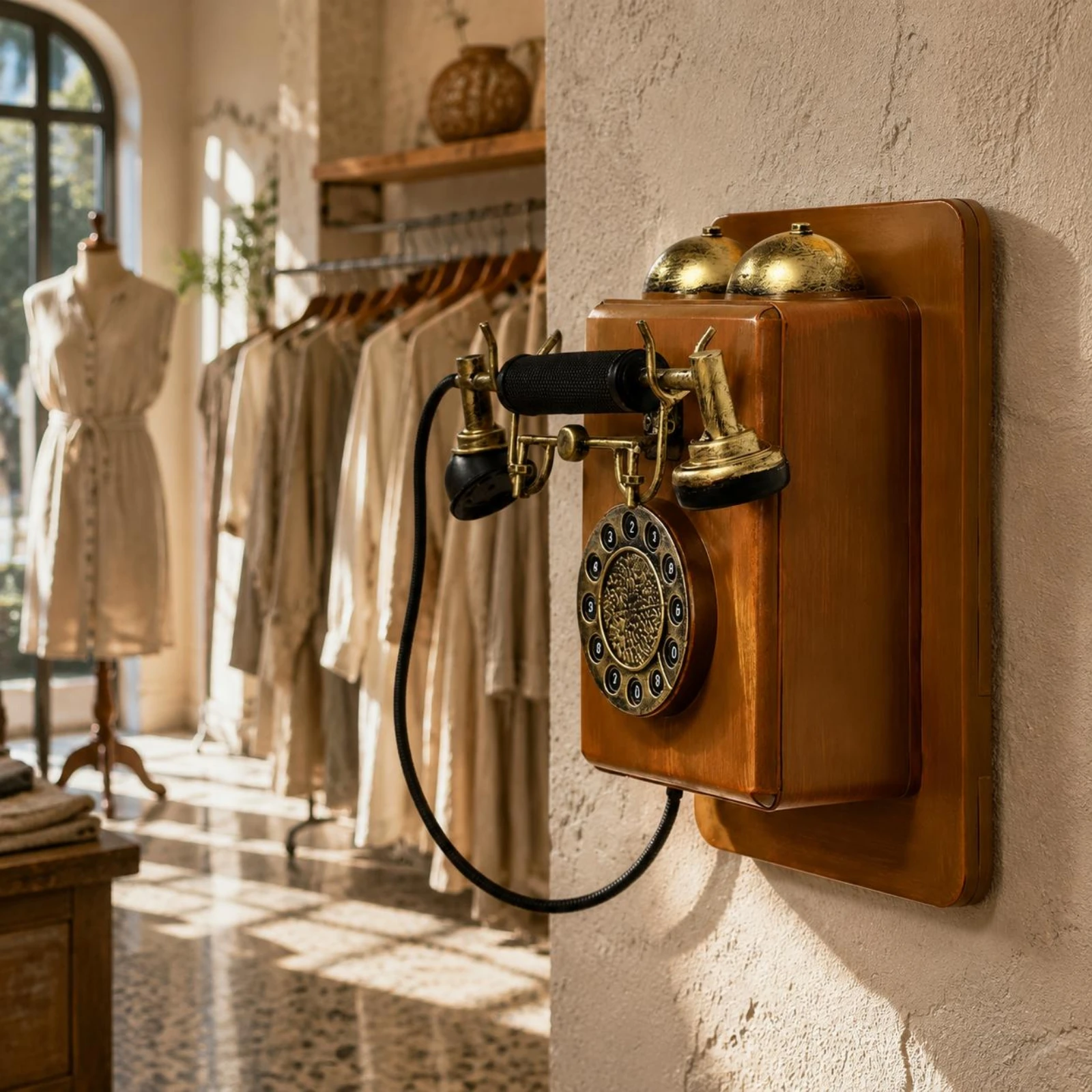 Teléfono Vintage de Pared – Adorno Decorativo - imagen 2