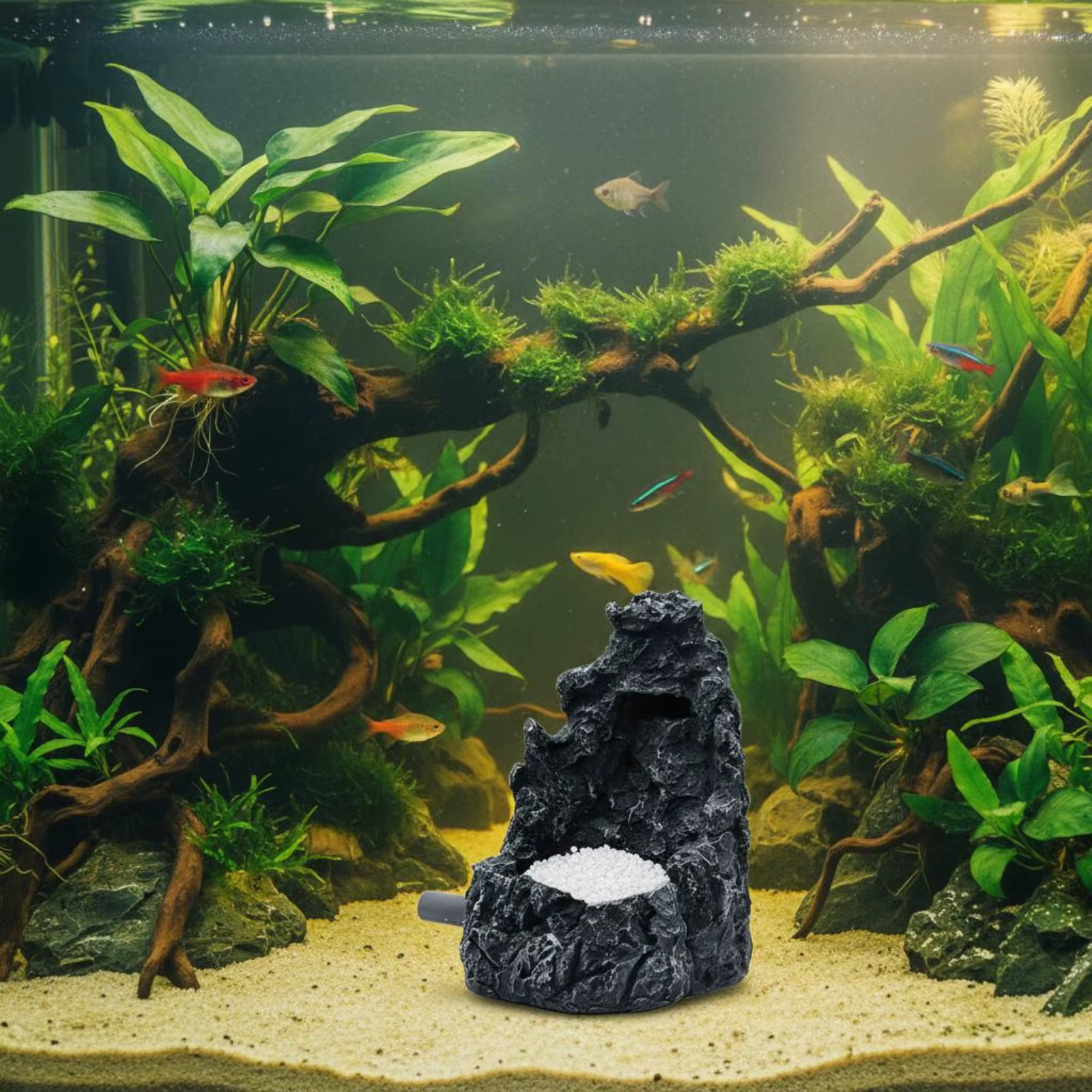 Decoración cascada de roca de resina para acuario, adorno paisajístico - imagen 4