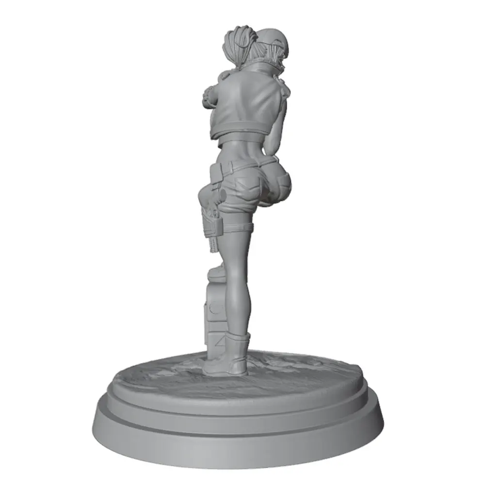 Figura de gato guerrero en resina – Kit sin montar - imagen 5