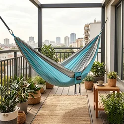 Hamaca plegable para acampar con bolsa de transporte – Ultraligera y portátil
