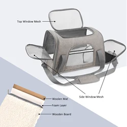 Bolsa de transporte plegable para gatos y perros