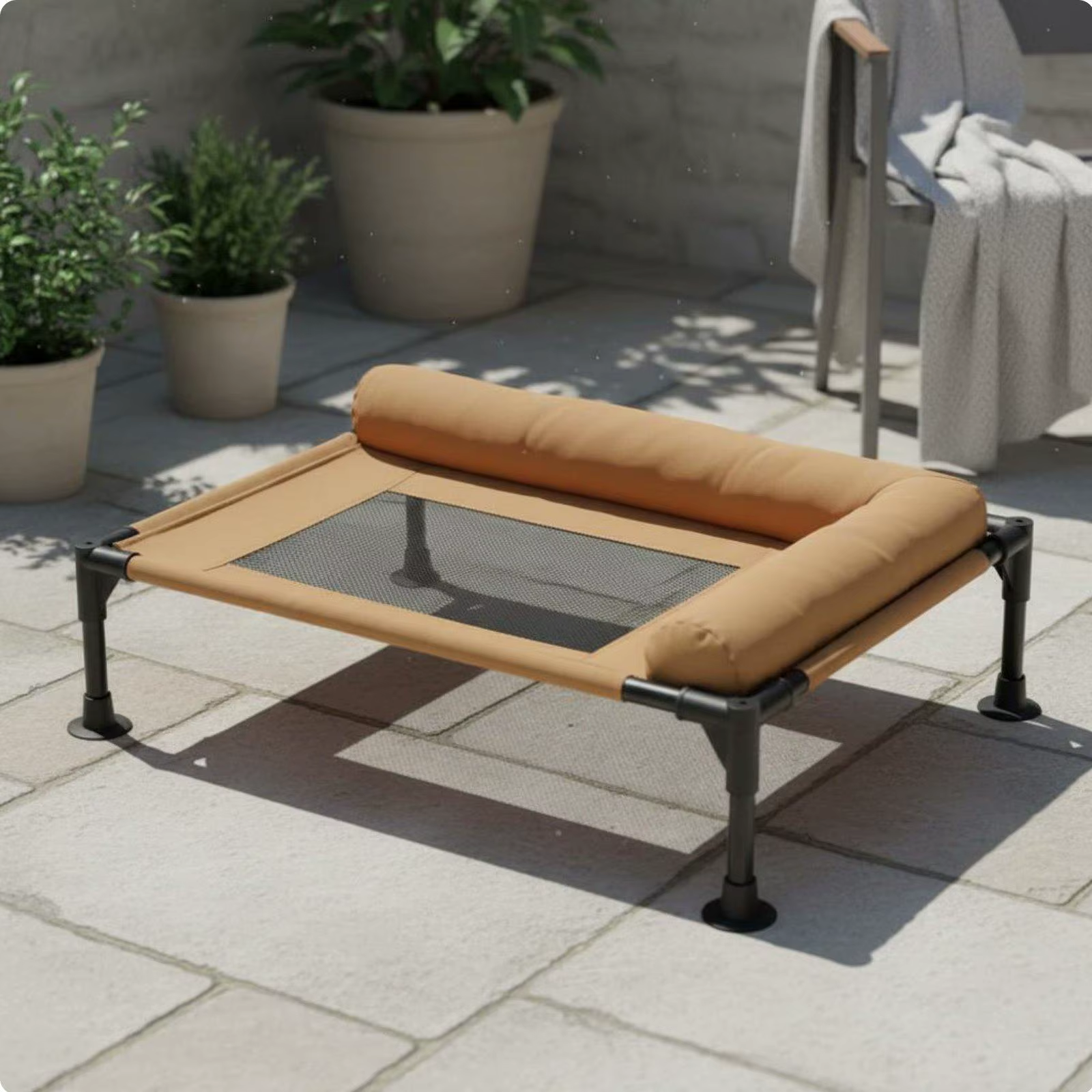 Cama elevada transpirable para gatos y perros, fresca todo el año