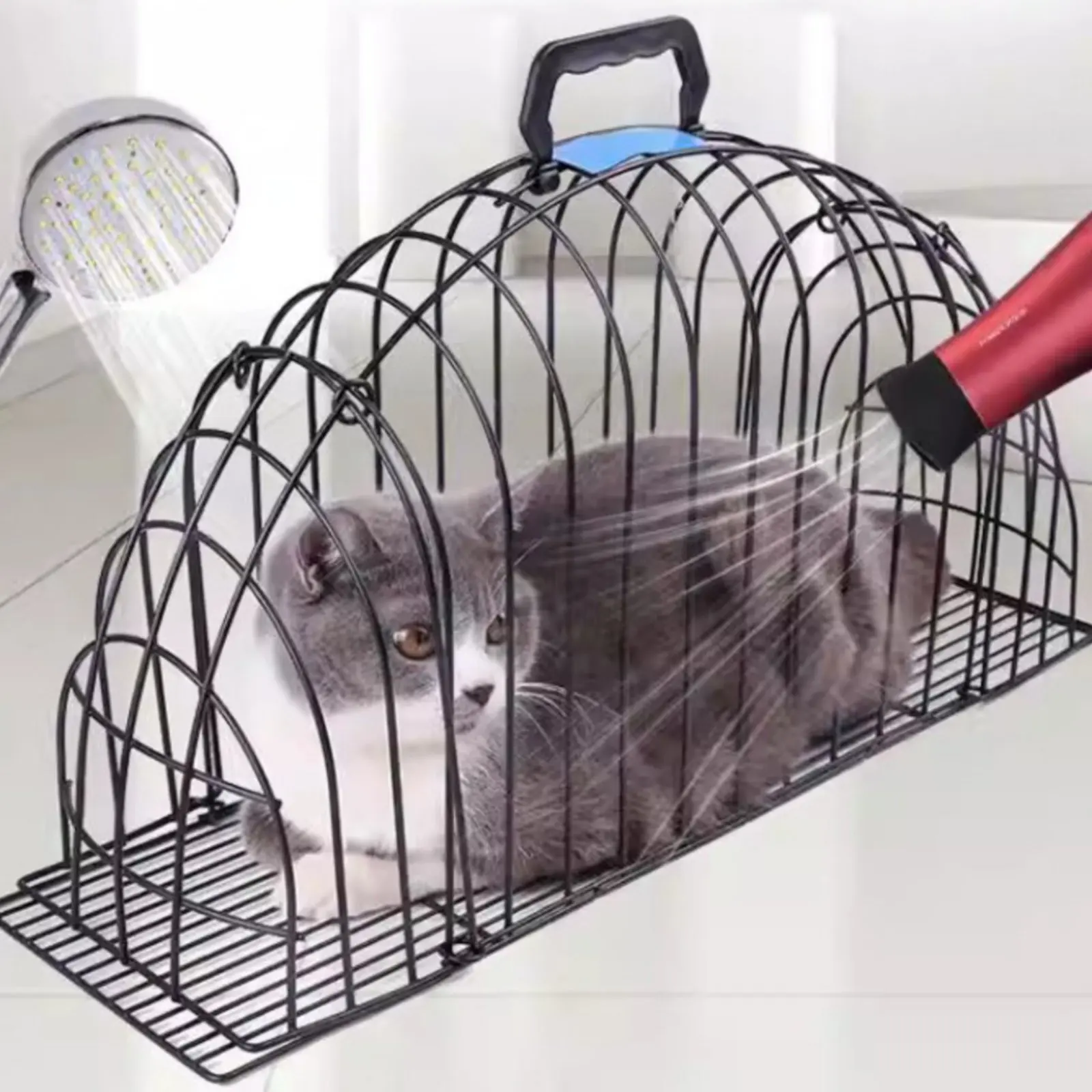 Jaula con doble puerta de acceso para gatos