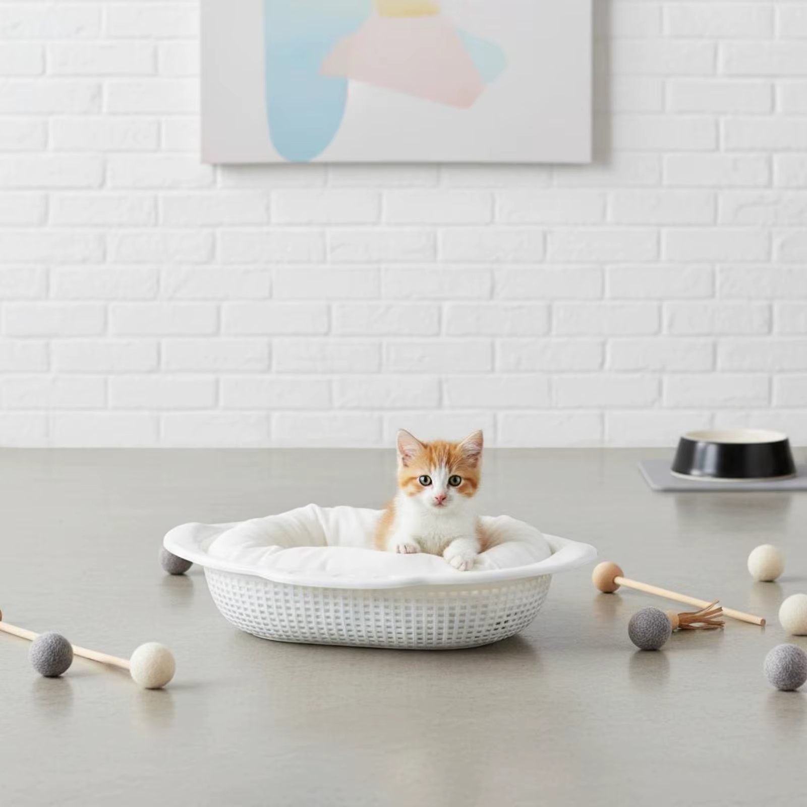 Cama transpirable gruesa para gatos de interior – Colchoneta lavable