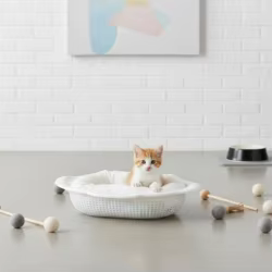 Cama transpirable gruesa para gatos de interior – Colchoneta lavable