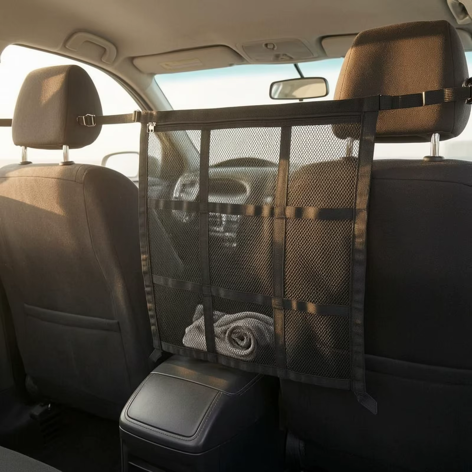 Barrera ajustable para perros y gatos – Puerta antiescape para coche, escaleras y puertas - imagen 5
