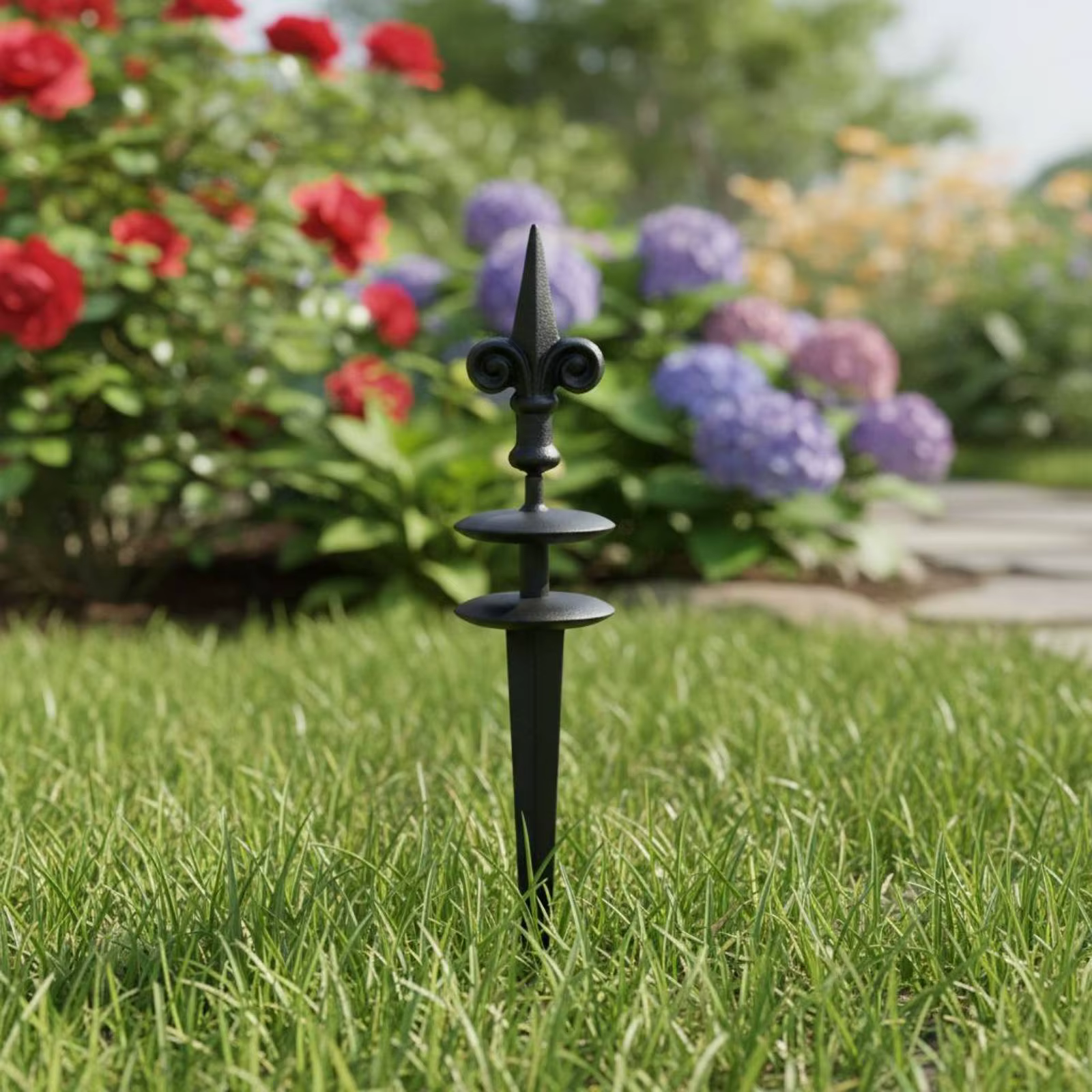 Soporte Vintage para Manguera de Jardín – Organizador de Exterior - imagen 2