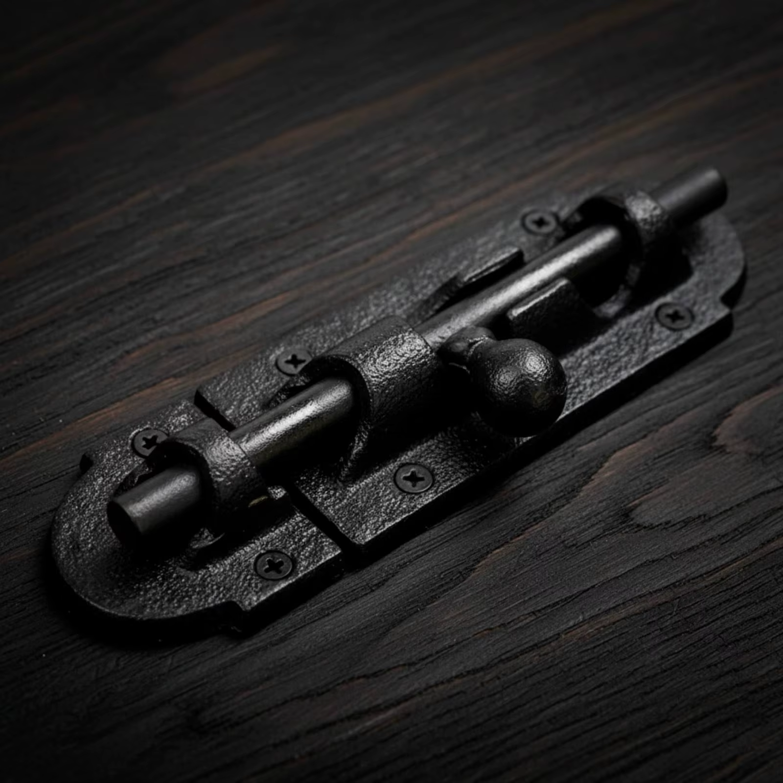 Cerrojo decorativo antiguo para puerta – Herraje de hierro fundido - imagen 5