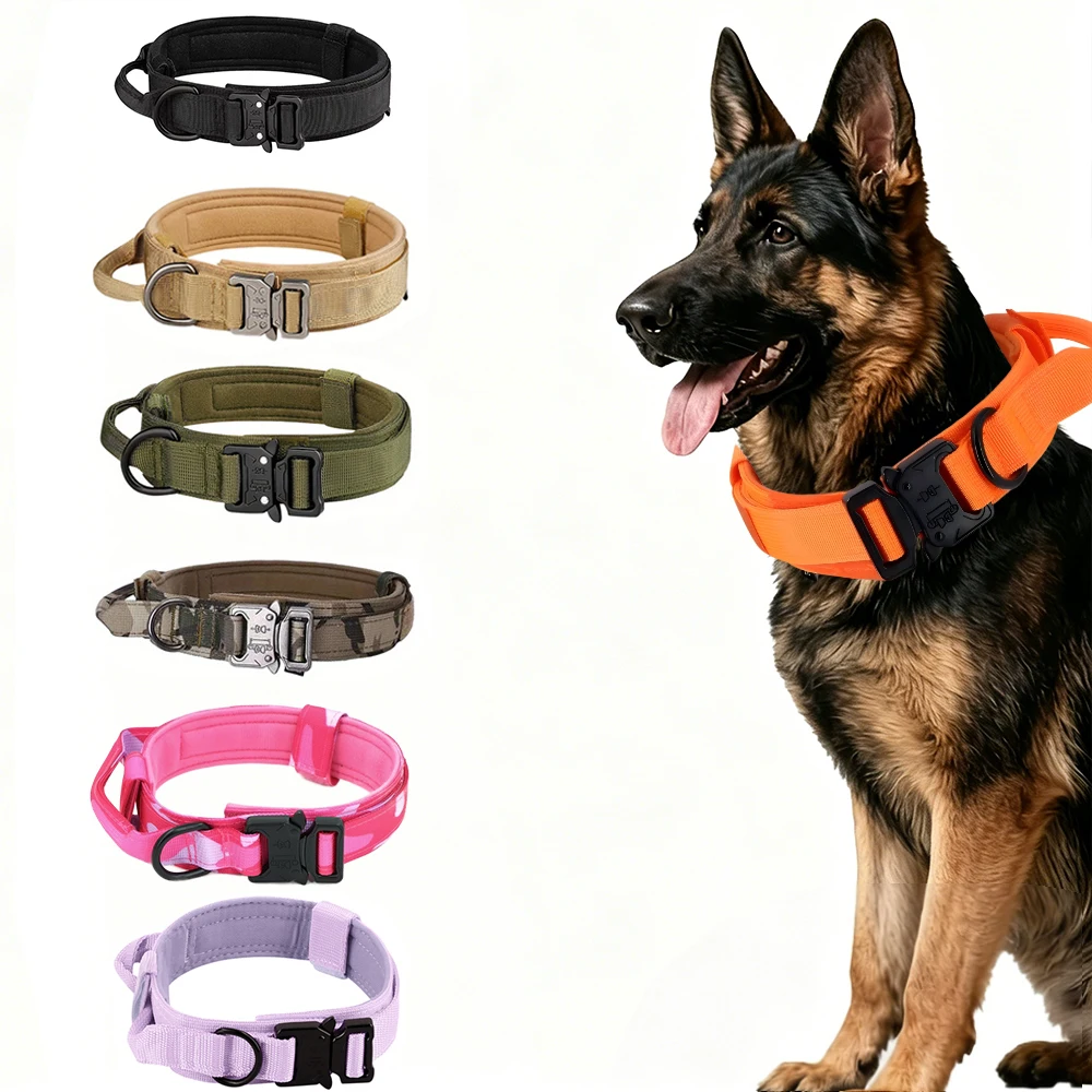 Collar táctico con asa ajustable militar para perros medianos-grandes - imagen 5