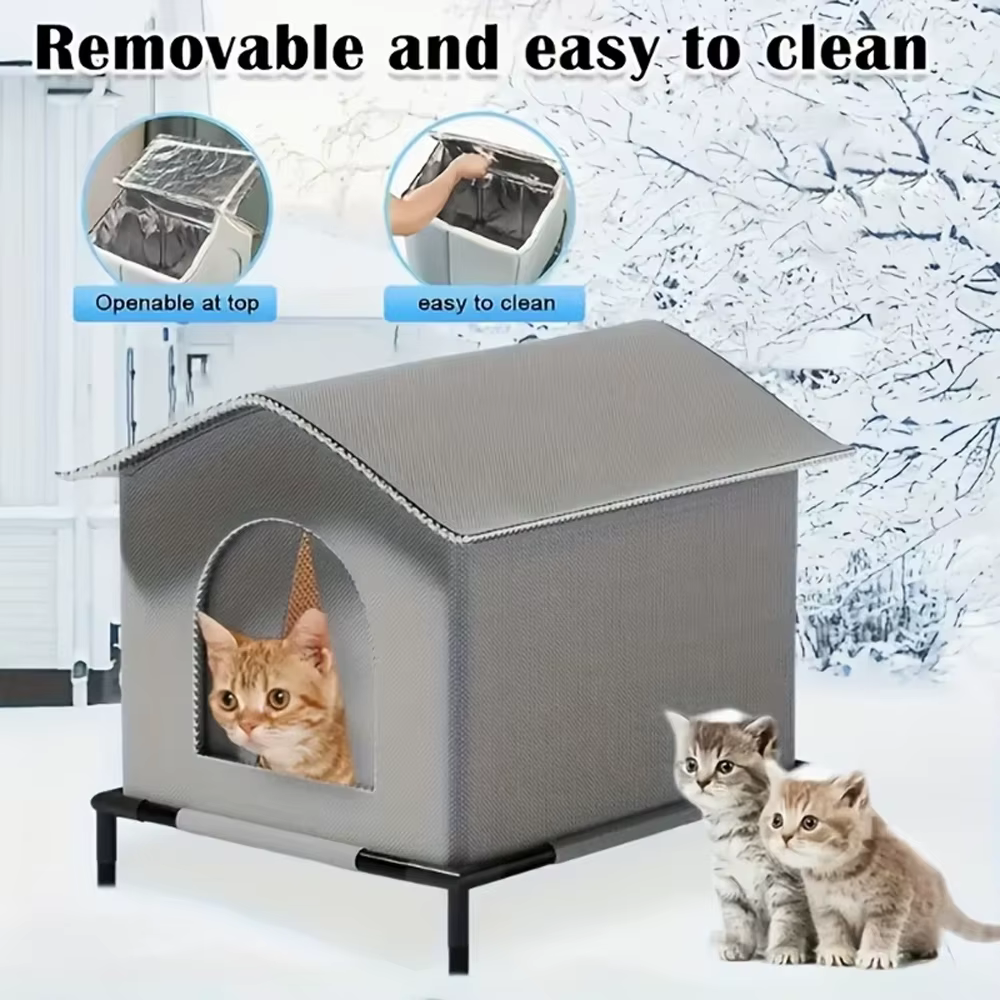 Cama impermeable plegable para gatos y perros pequeños fresquita - imagen 5