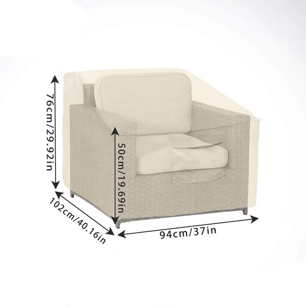 Funda Protectora para Sillón de Jardín, Impermeable y Resistente