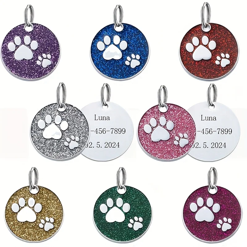 Variedad de colores de placas para mascotas