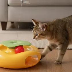 Varita Interactiva Mariposa para Gatos – Juguete con Plumas