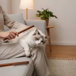 Juego de peines para cepillar pelo de perros y gatos, mango de madera