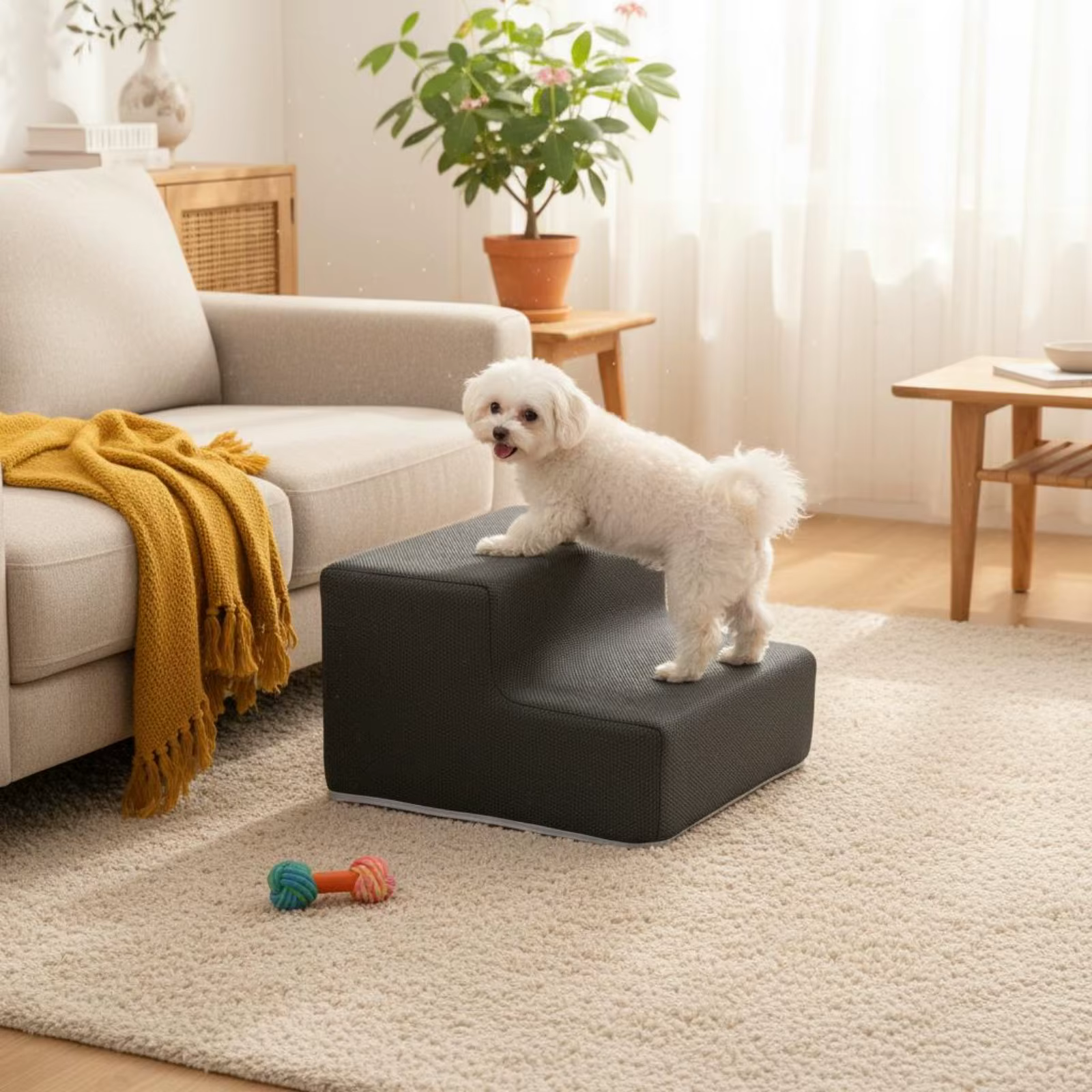 Escalera Plegable para Perros y Gatos – Rampa Antideslizante para Sofá - imagen 3
