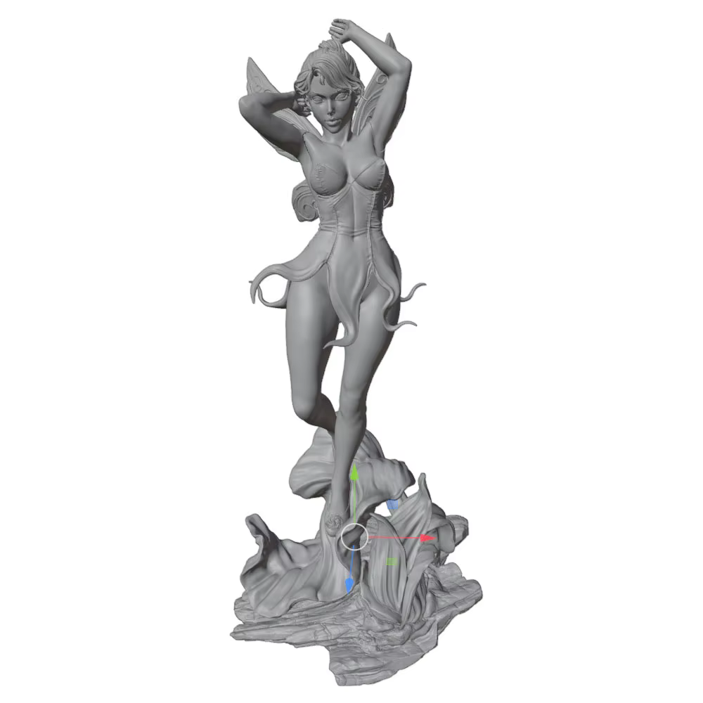 Miniatura impresa en 3D, modelo gris