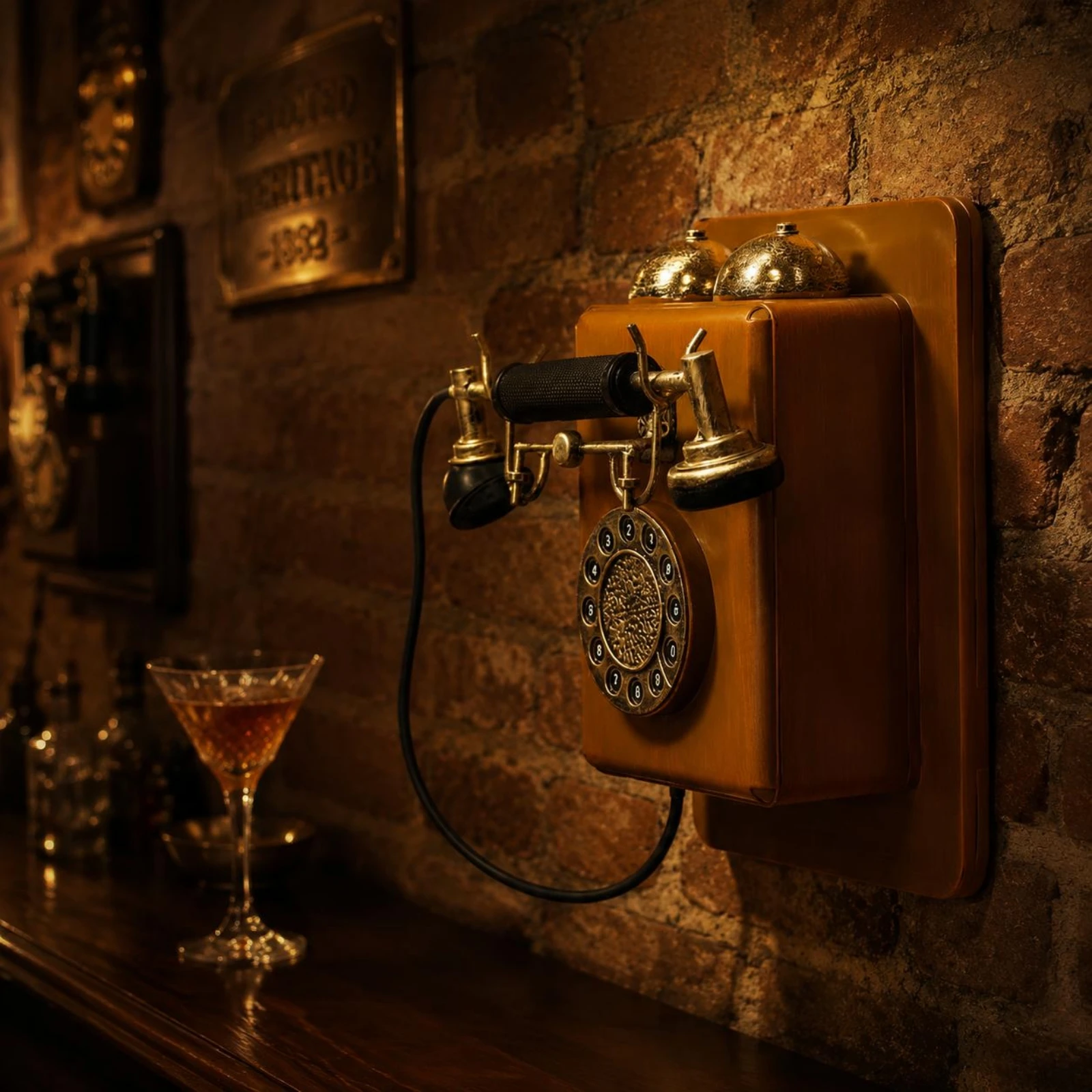 Teléfono Vintage de Pared – Adorno Decorativo - imagen 5