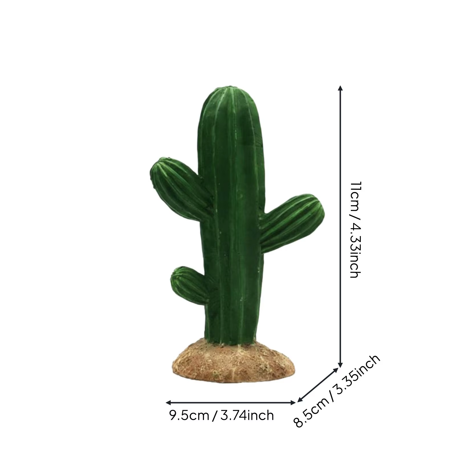 Cactus artificial de resina para terrarios y acuarios – Decoración desértica - imagen 5