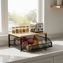 Estante Multifuncional para Microondas, Especias y Utensilios de Cocina