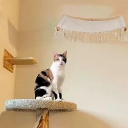 Rascador de pared con escalera de sisal y centro de juego para gatos