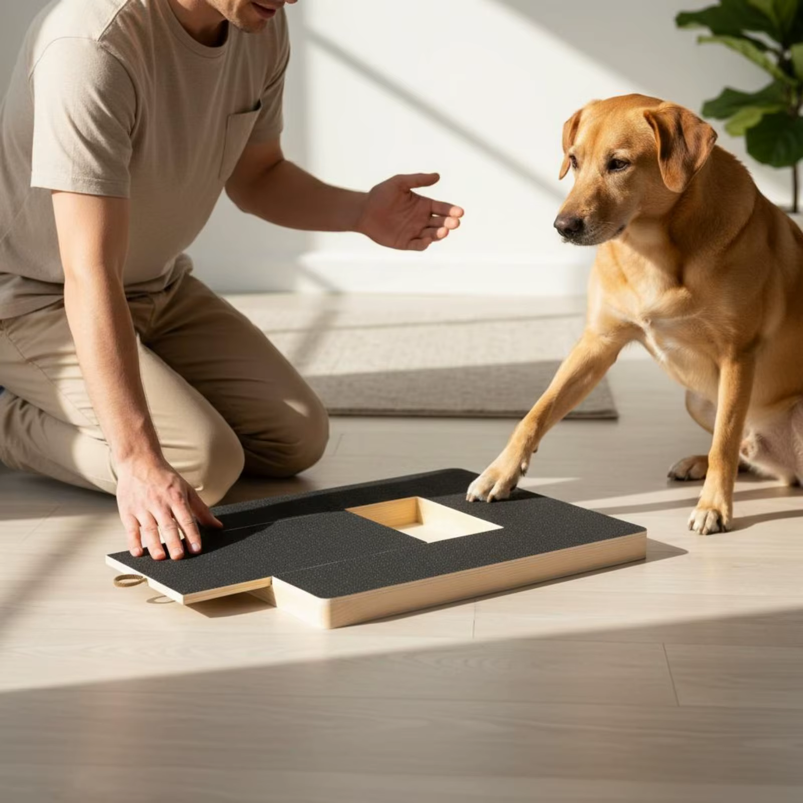 Tabla rascadora de madera para gatos con lima de uñas integrada - imagen 4