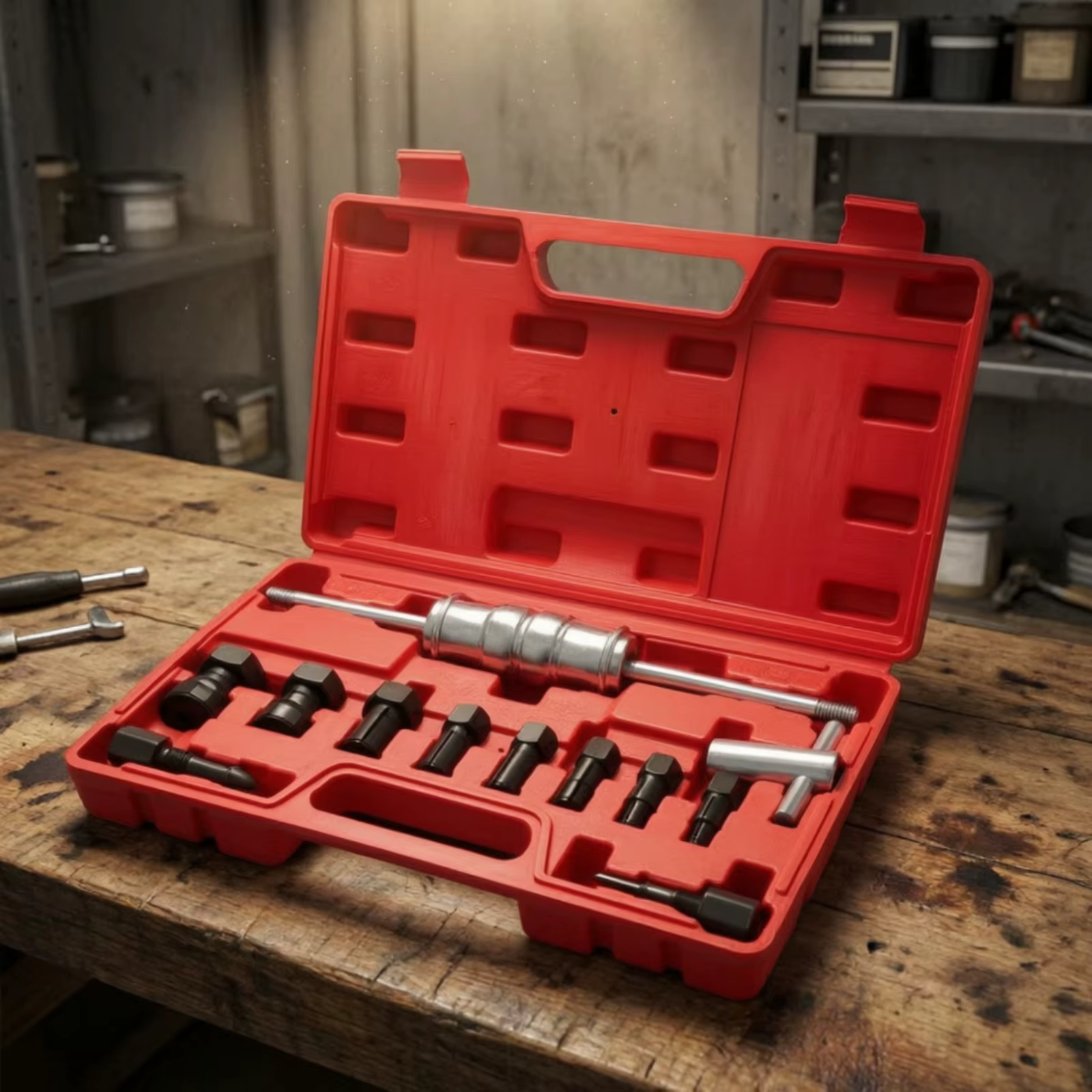 Kit de 12 extractores de rodamientos con martillo para reparación automotriz - imagen 5