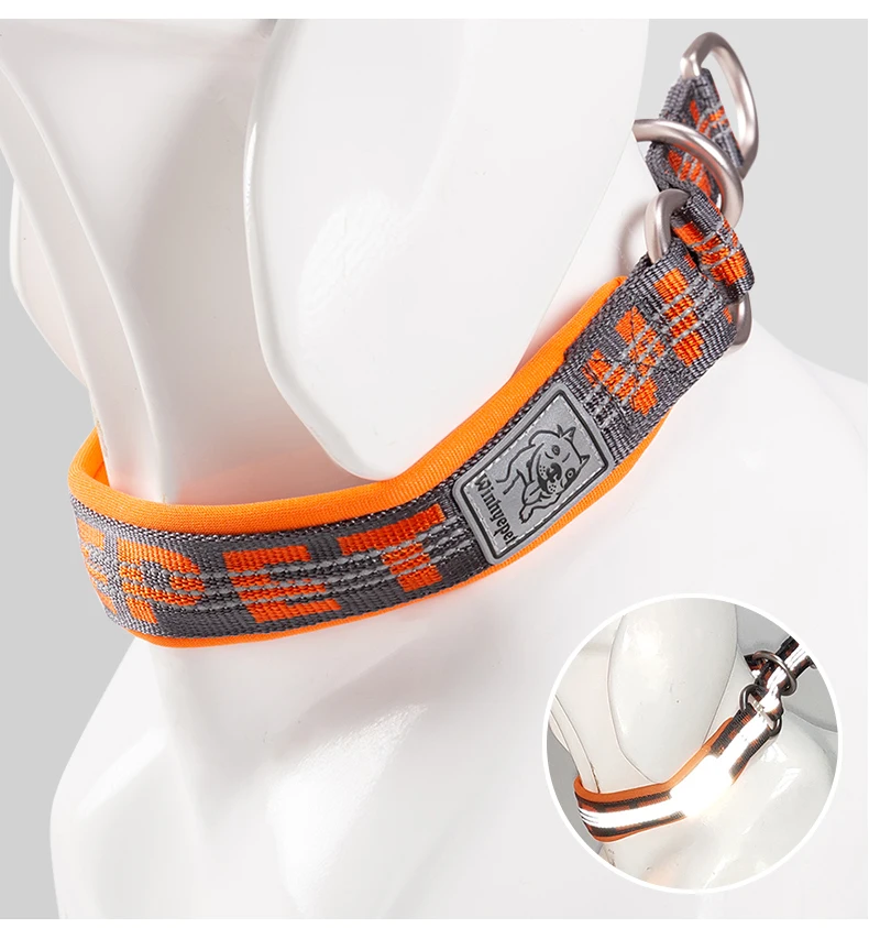 Collar reflectante con acolchado de neopreno