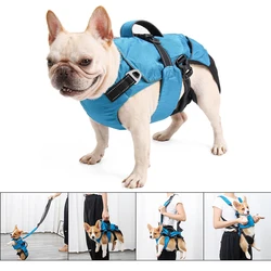 Mochila pechera 4 en 1 para perros: arnés transpirable y reflectante