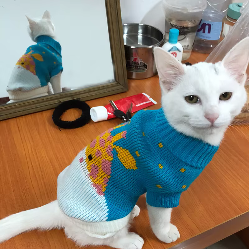 Jersey de invierno para mascotas con estilo festivo