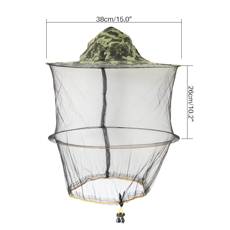 Sombrero protector de apicultor visto de frente