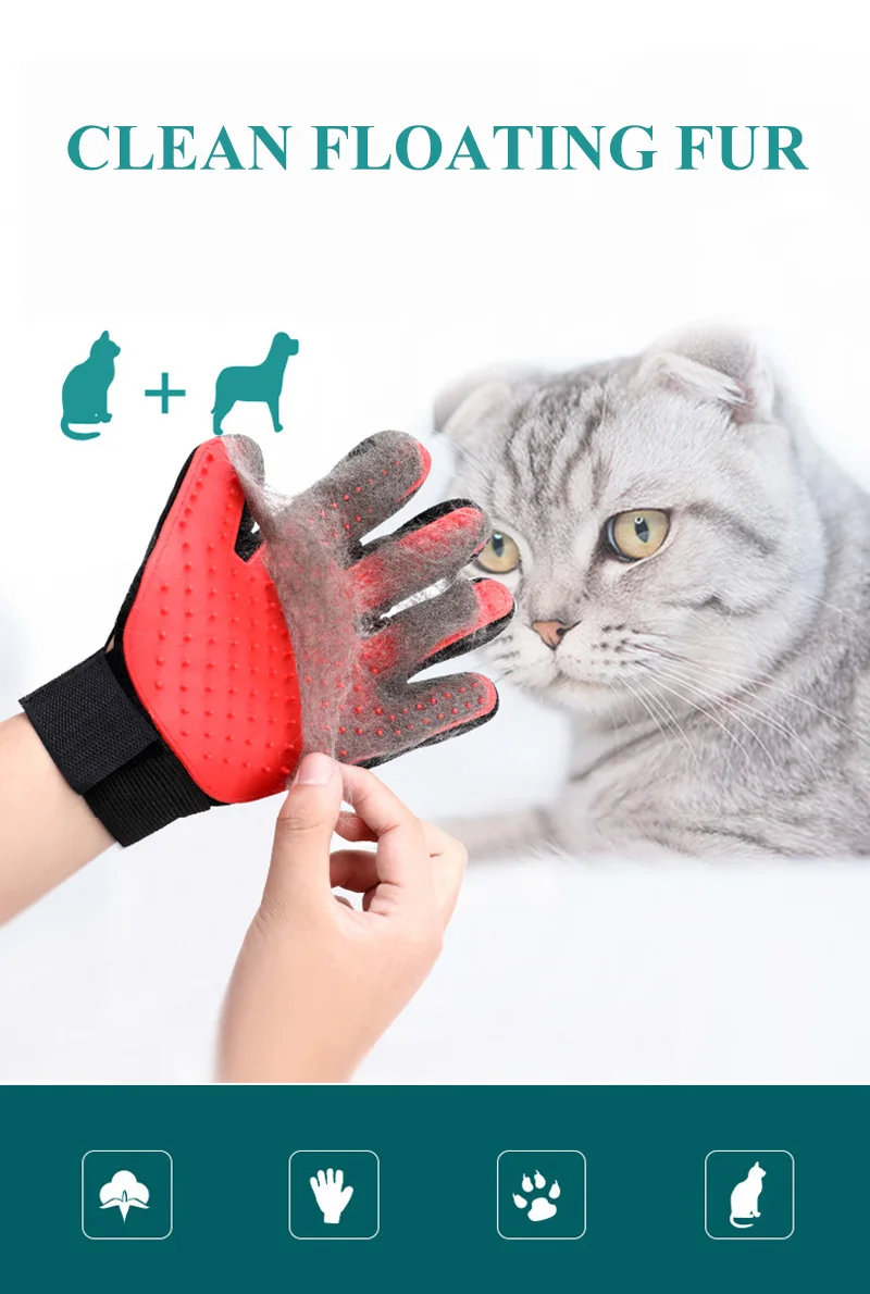Guantes flotantes de silicona para mascotas