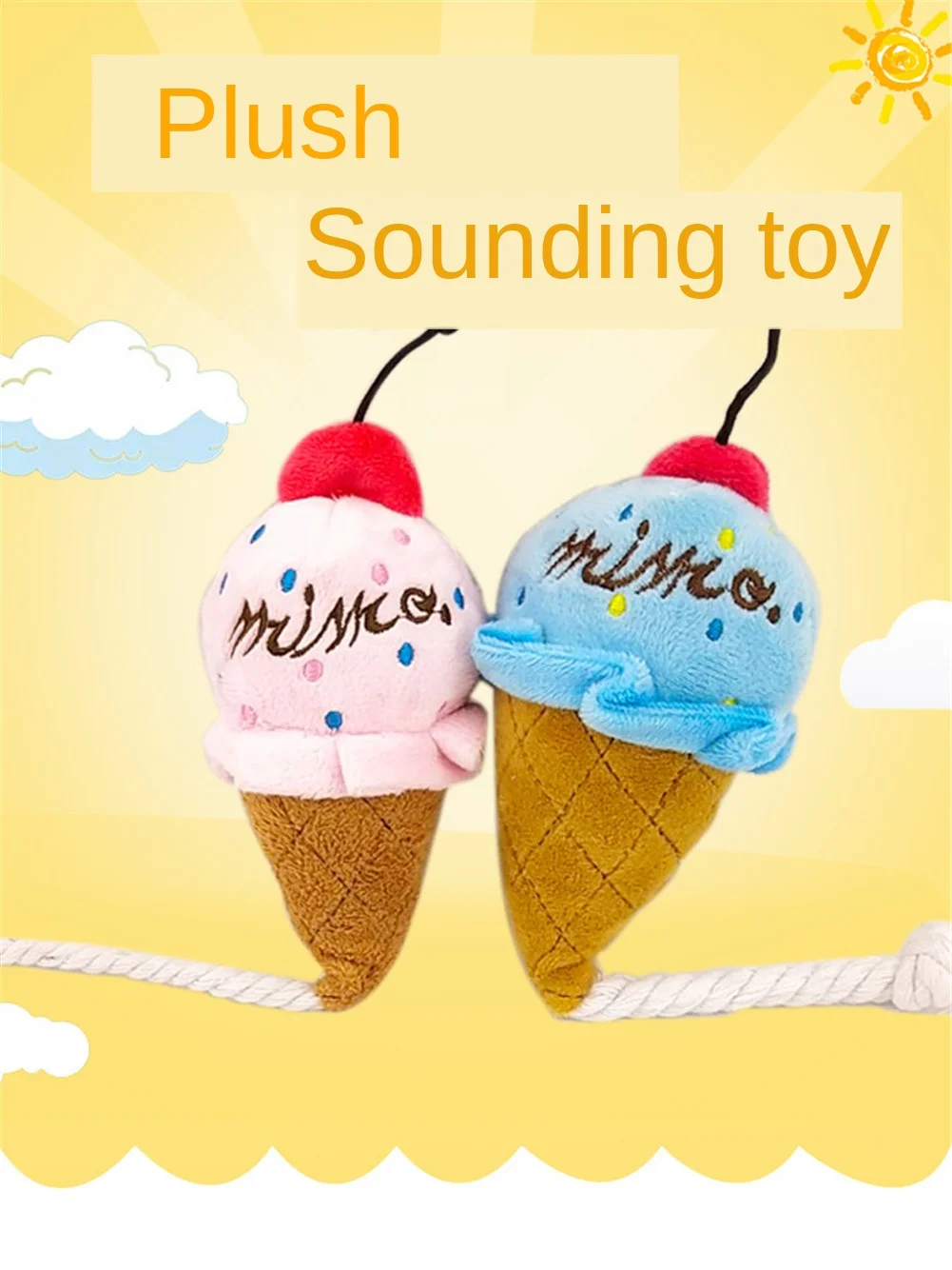 Hueso chirriante de felpa suave para perros