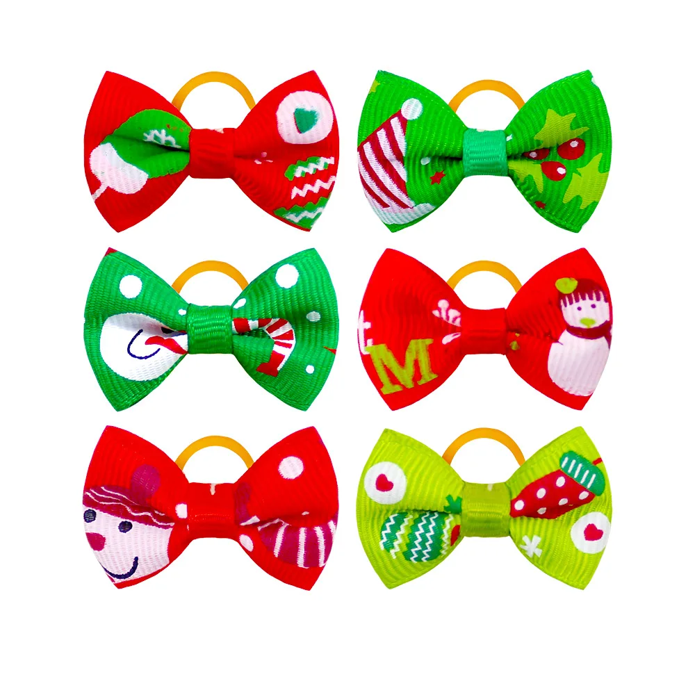 Lazo navideño en pelo de gato con diseño de alce