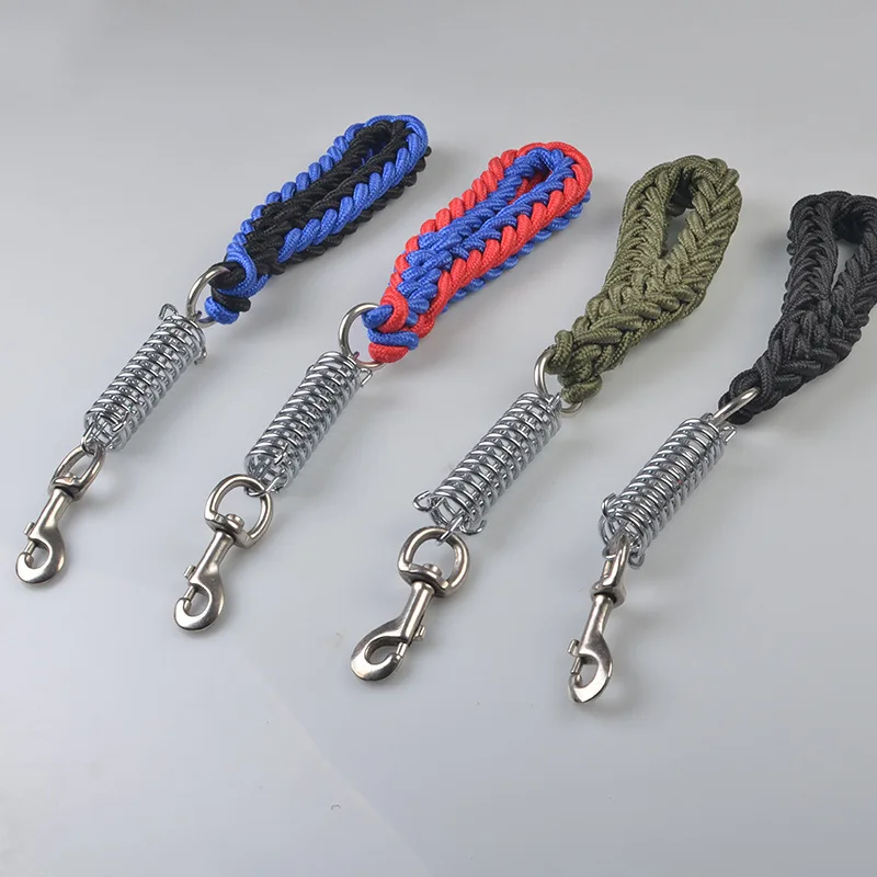 Correa de plomo bicolor azul y negro para perros