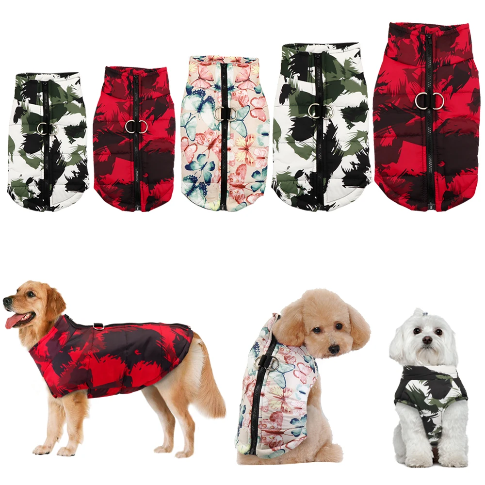 Chaleco impermeable para perro de color rojo