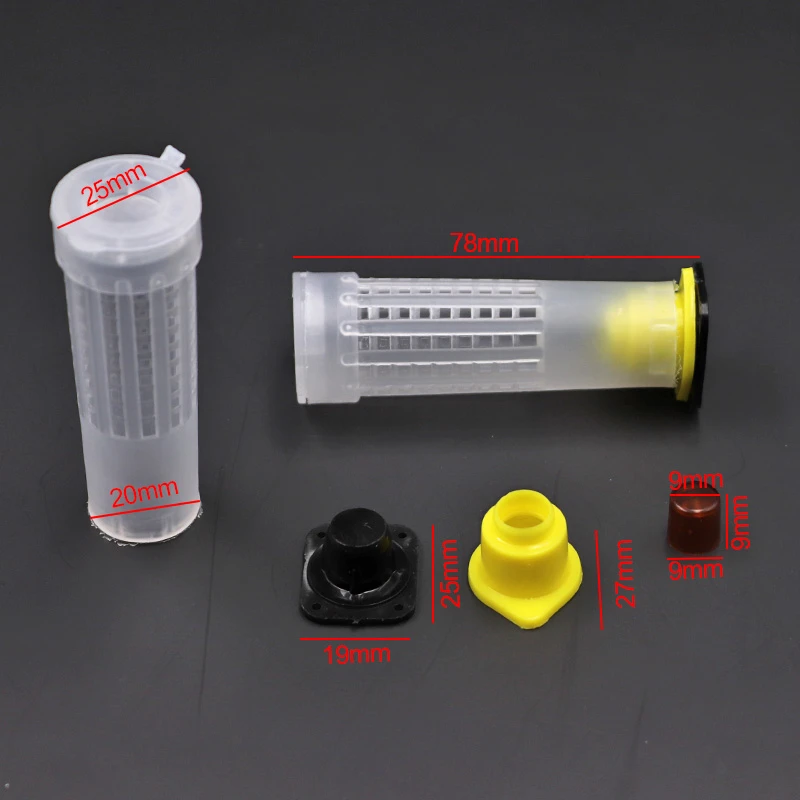 Kit completo de apicultura con jaulas y tapas de celda