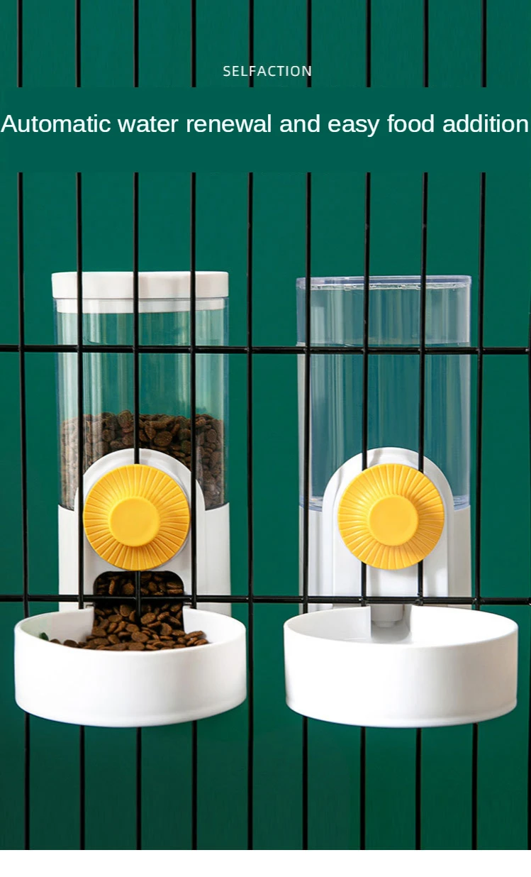 Bebedero automático colgante visto desde ángulo frontal