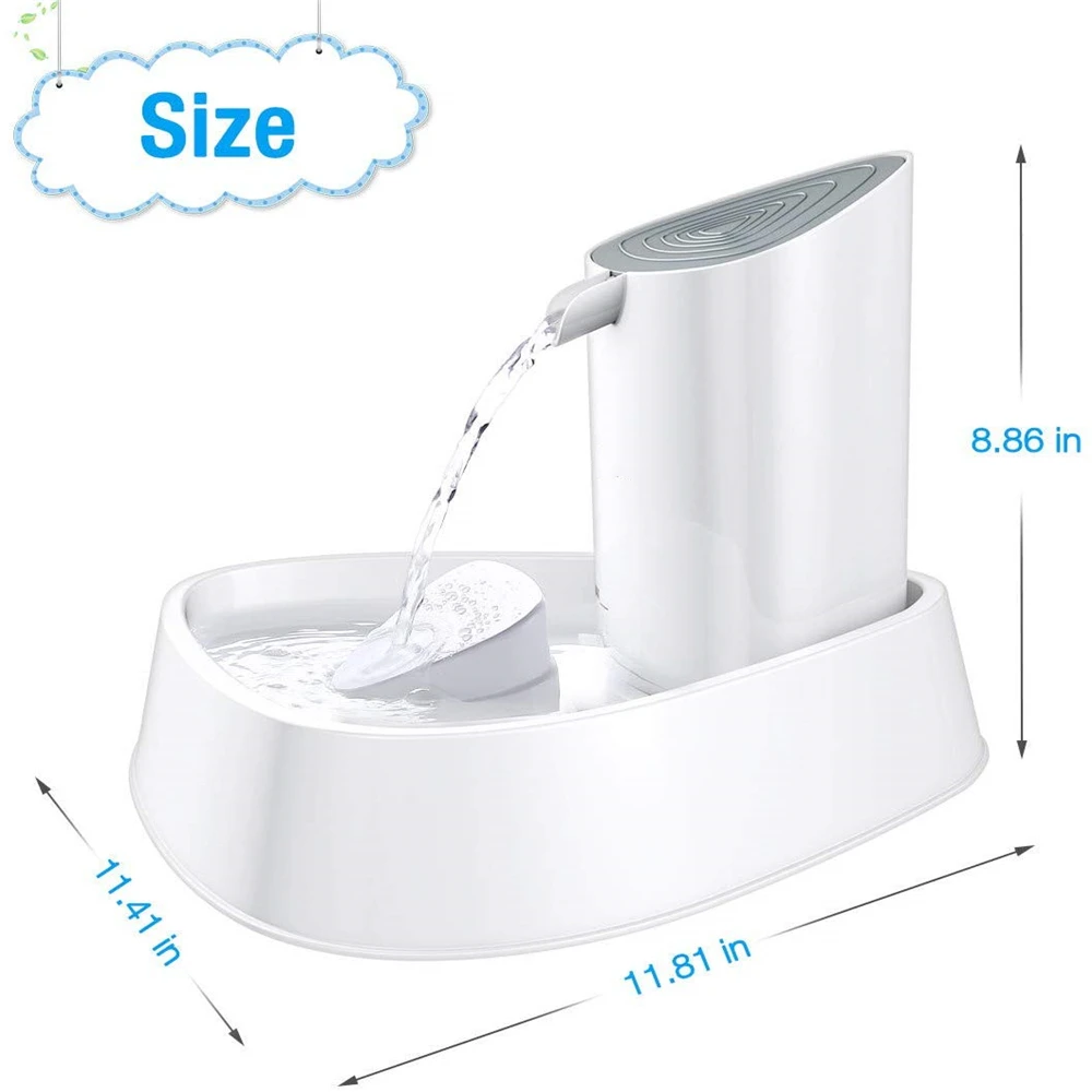 Vista frontal de la fuente con LED