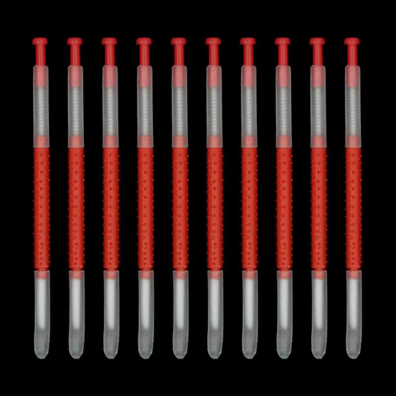 Detalle de la lengüeta y el émbolo de la herramienta de injerto