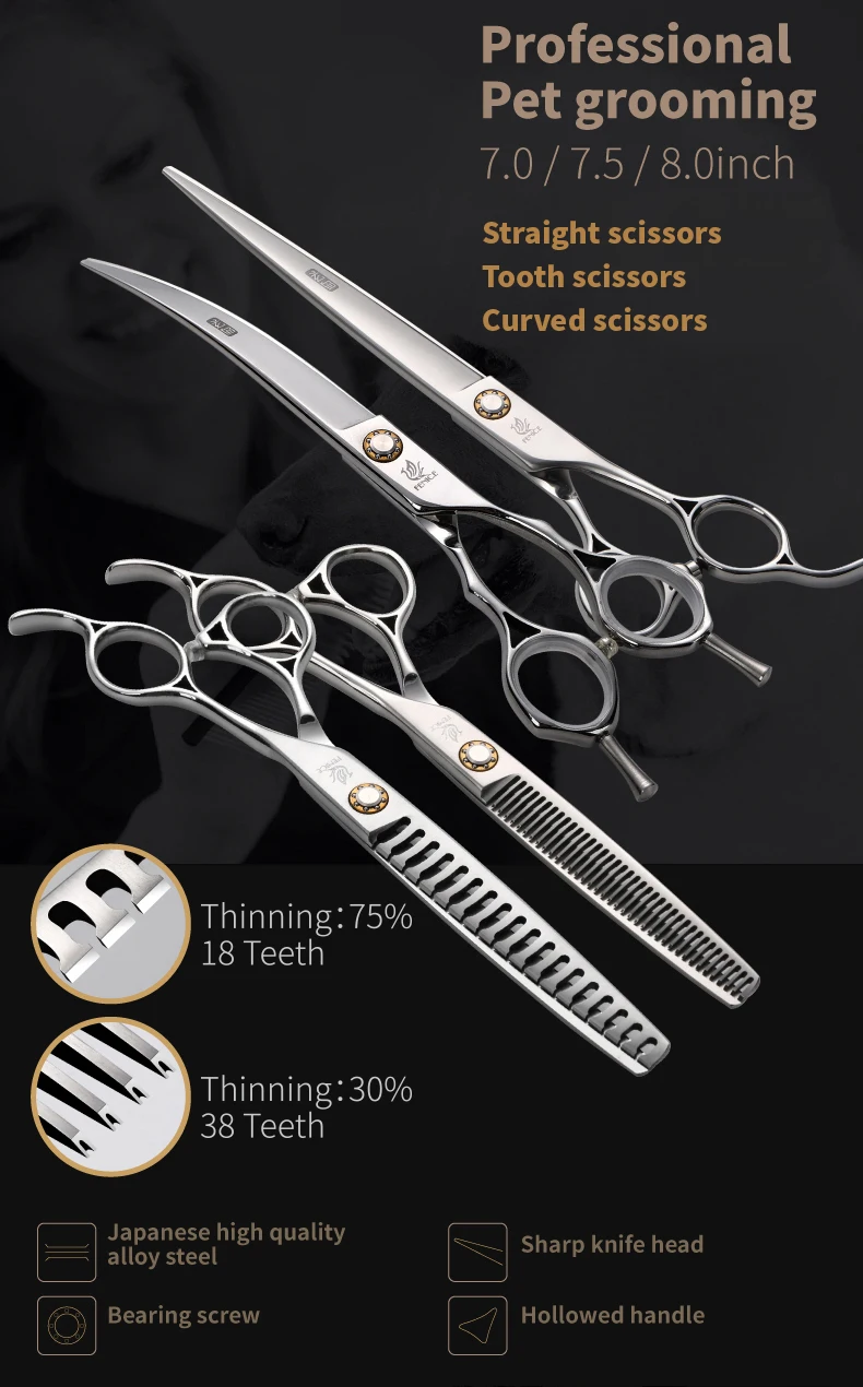 Juego completo de tijeras profesionales Fenice